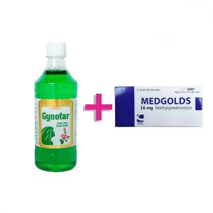 <b>1 chai Gynofar</b> 500ml (25.500) <b>+ 1 hộp Medgolds</b> (39.500)