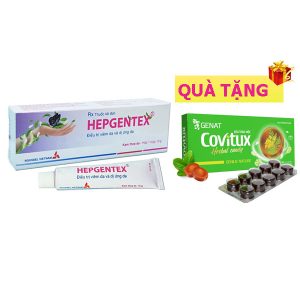 <b>Hepgentex</b> mua <b><span style="color: red">10 hộp</span> + Tặng 1 hộp Covitux</b> viên ngậm ho
