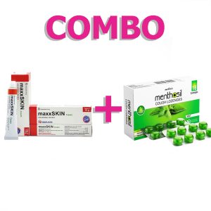 <b>1 hộp maxxSkin</b> (23.500) <b>+ 1 hộp Menthosil</b> (17.500)