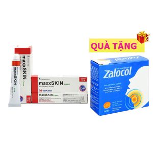 <b>maxxSkin</b> mua <b><span style="color: red">10 hộp</span> + Tặng 1 hộp Zalocol</b> viên ngậm ho