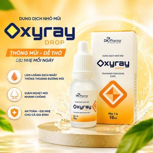 <b>Oxyray Drop</b> Nhỏ mũi Oxymetazolin 0.05% (10ml) | <b><span style="color: MediumBlue">Date 04/2027</span></b>