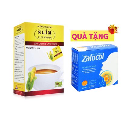 <b>Đường bắp Slim</b> mua <b><span style="color: red">1 hộp</span> + Tặng 1 hộp Zalocol</b> Viên ngậm ho