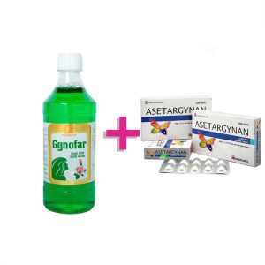 <b>1 chai Gynofar</b> 500ml (21.000) <b>+ 1 hộp aseTargynan</b> (34.000)