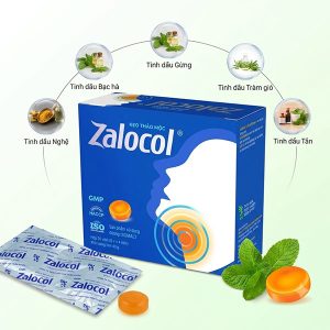 <b>Zalocol</b> Viên ngậm thảo mộc, giảm ho, đau họng (Hộp 20 viên)
