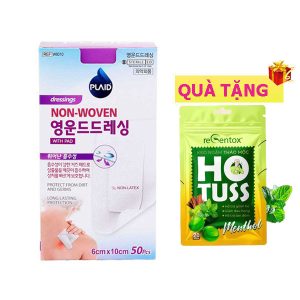 <b>Gạc vô trùng 6x10cm</b> (H50) mua <b><span style="color: red">1 hộp</span> + Tặng 1 túi Kẹo Ho Tuss</b> 20 viên
