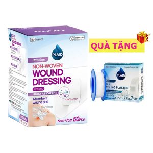 <b>Gạc vô trùng 6x7cm</b> (H50) mua <b><span style="color: red">2 hộp</span> + Tặng 3 hộp Bk lụa</b> 1.25cmx5m