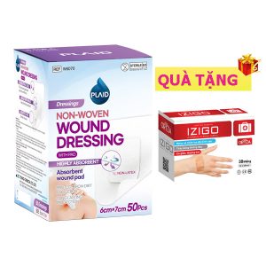 <b>Gạc vô trùng 6x7cm</b> (H50) mua <b><span style="color: red">1 hộp</span> + Tặng 1 hộp Bcn Izigo</b> 72x38mm