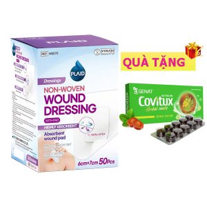 <b>Gạc vô trùng 6x7cm</b> (H50) mua <b><span style="color: red">1 hộp</span> + Tặng 1 hộp Covitux</b> viên ngậm ho