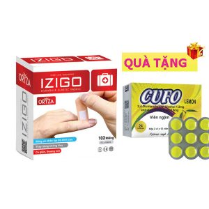 <b>Băng cá nhân Izigo 72x19mm</b> mua <b><span style="color: red">10 hộp</span> + Tặng 1 hộp Cufo</b>