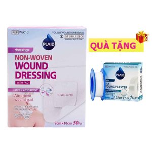 <b>Gạc vô trùng 9x10cm</b> (H50) mua <b><span style="color: red">1 hộp</span> + Tặng 3 hộp Bk lụa</b> 1.25cmx5m