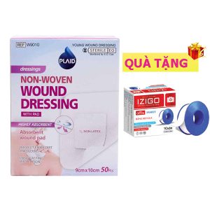 <b>Gạc vô trùng 9x10cm</b> (H50) mua <b><span style="color: red">1 hộp</span> + Tặng 1 hộp Băng cuộn lụa</b> 2.5cmx5m