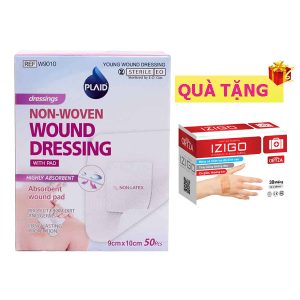 <b>Gạc vô trùng 9x10cm</b> (H50) mua <b><span style="color: red">1 hộp</span> + Tặng 1 hộp Bcn Izigo</b> 72x38mm