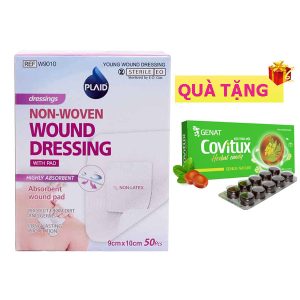 <b>Gạc vô trùng 9x10cm</b> (H50) mua <b><span style="color: red">1 hộp</span> + Tặng 1 hộp Covitux</b> viên ngậm ho