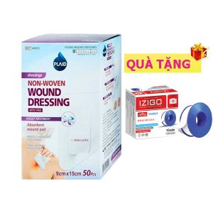 <b>Gạc vô trùng 9x15cm</b> (H50) mua <b><span style="color: red">1 hộp</span> + Tặng 1 hộp Băng cuộn lụa</b> 2.5cmx5m