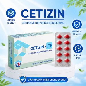 <b>Cetizin</b> Cetirizine 10mg (Hộp 100 viên) La France