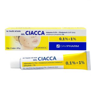 <b>Ciacca</b> Gel trị mụn trứng cá (10g) Davipharm | <b><span style="color: BlueViolet">Lấy HĐ: giảm thêm 2%</b></span></b>