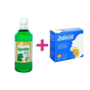<b><span style="color: #E91E63">Combo: </span></b> <b>1 chai Gynofar</b> 500ml (24.500) <b>+ 1 hộp Zalocol</b> (21.500)