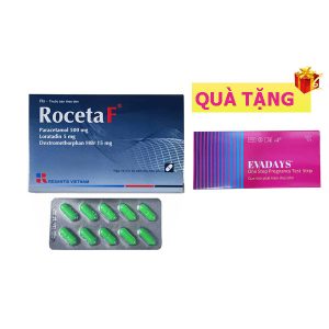 <b>Roceta F</b> mua <b><span style="color: red">1 hộp</span> + Tặng 3 hộp Test Evadays</b>