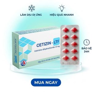 <b>Cetizin</b> Cetirizine 10mg (Hộp 100 viên) La France