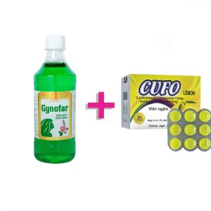<b><span style="color: #E91E63">Combo: </span></b> <b>Mua 1 chai Gynofar 500ml</b> (27.500) <b>+ 1 hộp Cufo Lemon</b> (26.000)