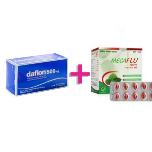 <b>1 hộp Daflon</b> 500mg (258.500) <b>+ 1 hộp Mecaflu đỏ</b> (53.500)