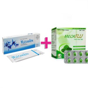 <b><span style="color: #E91E63">Combo: </span></b> <b>1 hộp marvelon</b> (74.000) <b>+ 1 hộp Mecaflu</b> (55.000)