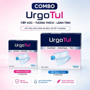 <b><span style="color: #E91E63">Combo: </span></b> <b>1 miếng Urgotul</b> 5cmx5cm <b>+ 1 miếng Urgotul</b> 10cmx10cm