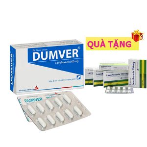 <b>Dumver</b> mua <b><span style="color: red">10 hộp</span> + Tặng 1 hộp Levofloxacin</b> 750mg